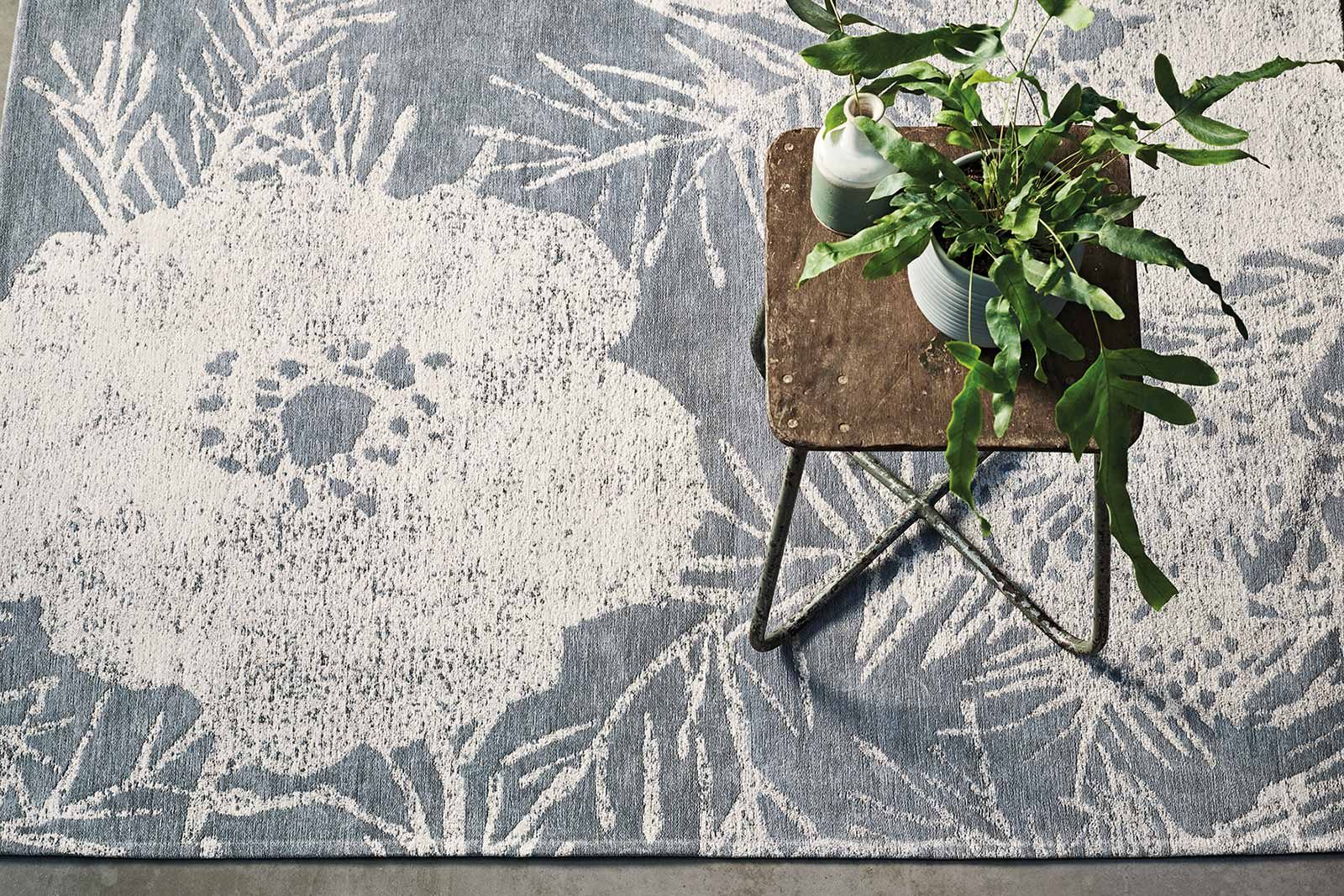 Louis De Poortere tappeti Romo LX 8742 Lomasi Steelblue zoom