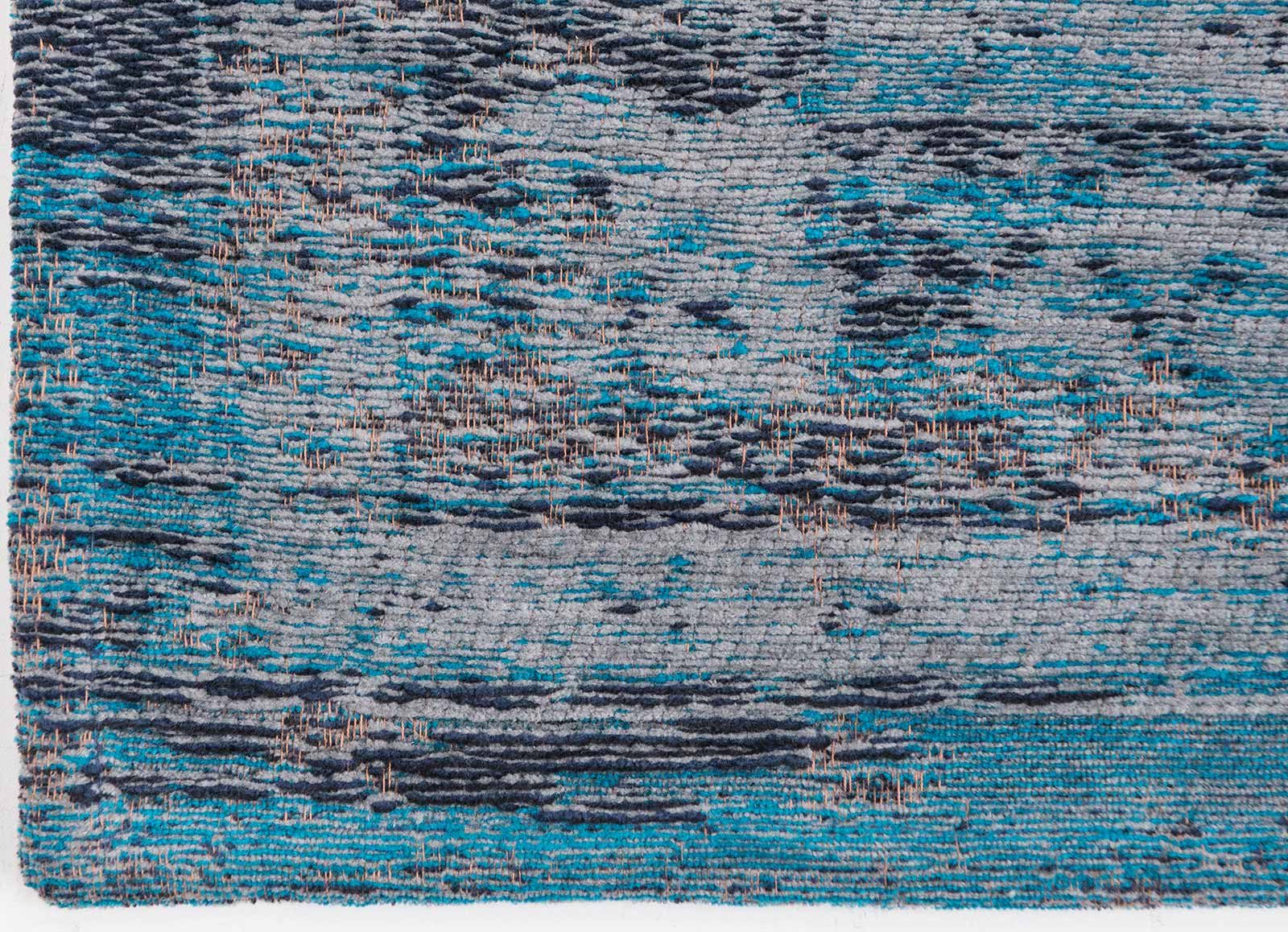 tappeti Louis De Poortere LX8255 Fading World Medaillon Grey Turquoise corner
