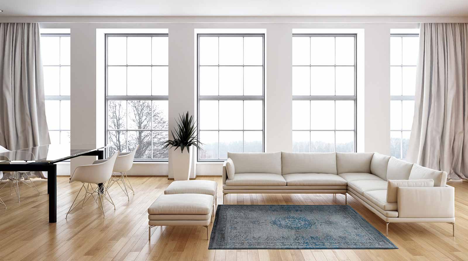 tappeti Louis De Poortere LX8255 Fading World Medaillon Grey Turquoise interior