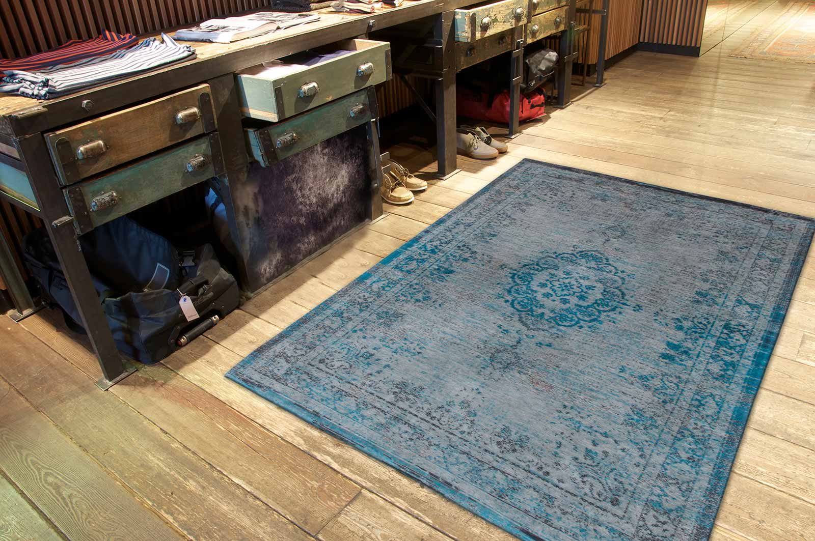 tappeti Louis De Poortere LX8255 Fading World Medaillon Grey Turquoise interior 2