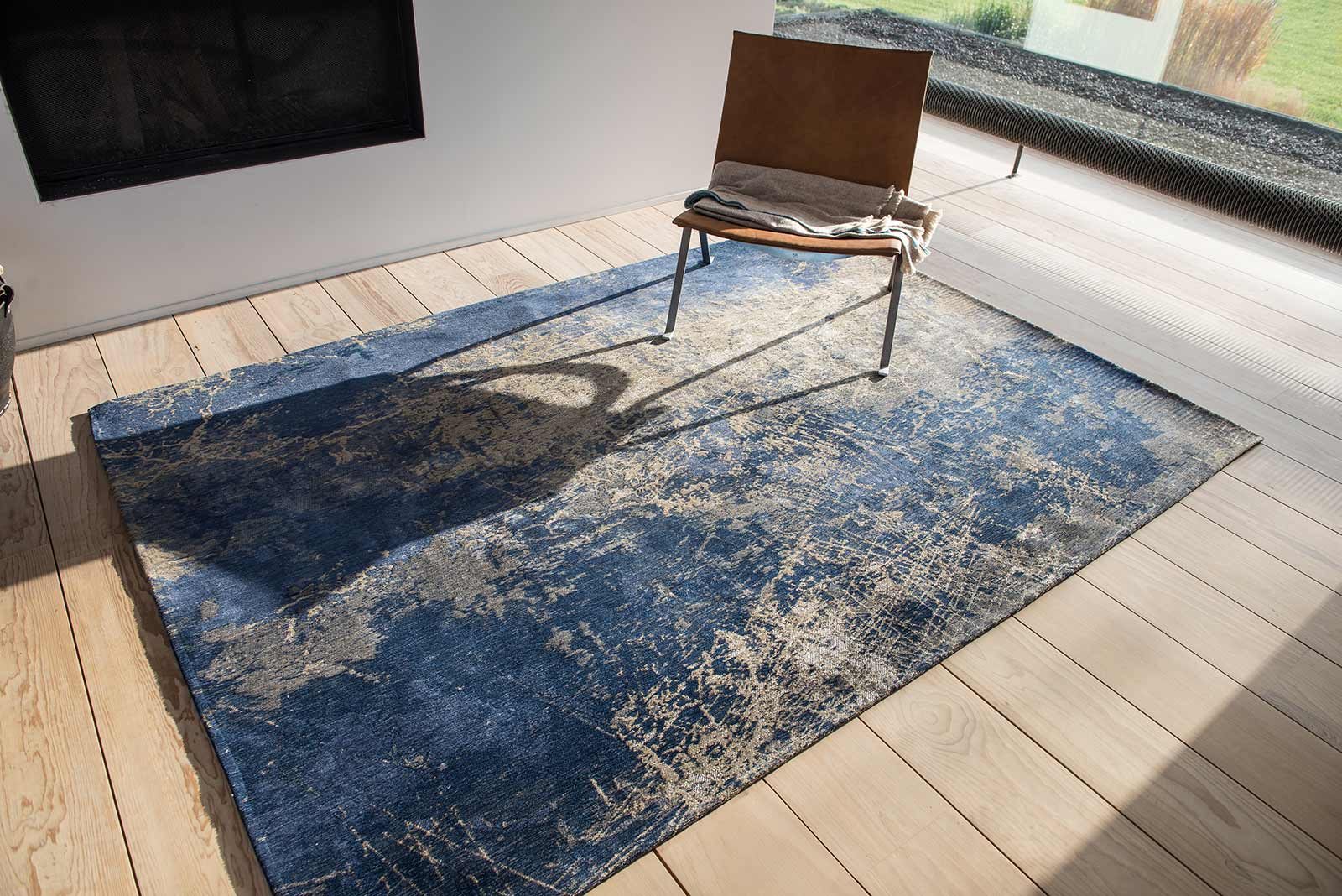 tappeti Louis De Poortere LX8629 Mad Men Cracks Abyss Blue interior 2