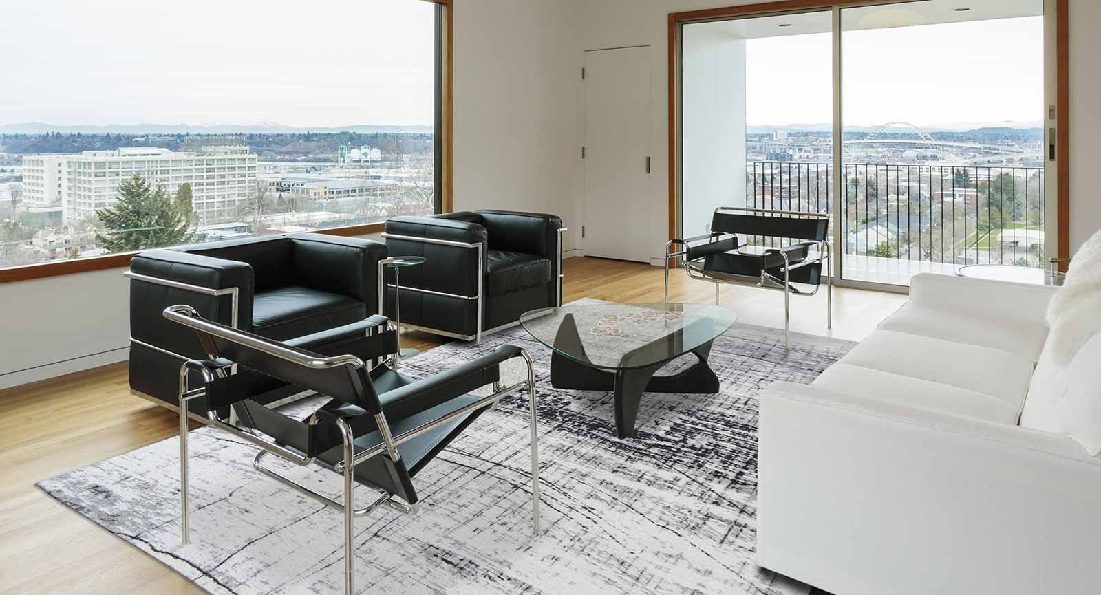 tappeti Louis De Poortere LX8926 Mad Men Griff Metro Black and White interior