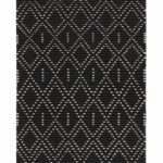 Asiatic Nepal black cream diamond rug