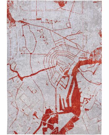 Louis De Poortere tappeto Cities Amsterdam 9323 Orange Cut
