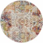 Nourison tappeto Ankara Global ANR06 IVORG 4xRND 099446457202 flat C