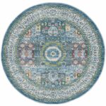 Nourison tappeto Ankara Global ANR17 IVLTB IVORY LIGHT BLUE 4xRND 099446855848