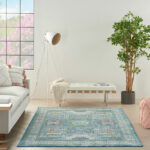 Nourison tappeto Ankara Global ANR17 IVLTB IVORY LIGHT BLUE 5X8 099446855862 interior 3