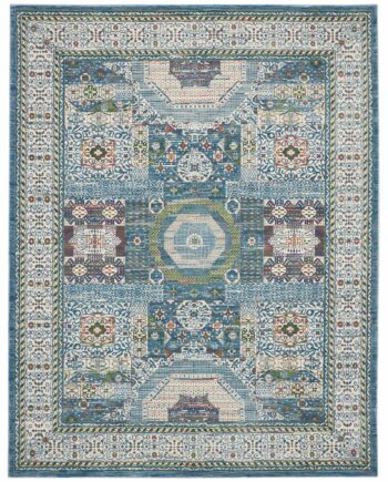 Nourison tappeto Ankara Global ANR17 IVLTB IVORY LIGHT BLUE 8x10 099446855909
