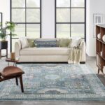 Nourison tappeto Ankara Global ANR17 IVLTB IVORY LIGHT BLUE 8x10 099446855909 interior 3