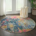 Nourison tappeto Celestial CES09 BLYEL BLUE YELLOW 5XRND 099446482730 interior 3