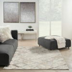 Nourison tappeto Glitz GLZ02 IVGRY IVORY GREY 5X7 099446133731 interior 1