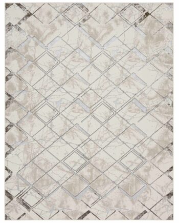 Nourison tappeto Glitz GLZ02 IVGRY IVORY GREY 8x10 099446133748