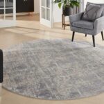 Nourison tappeto Rustic Textures RUS01 IVSIL IVORY SILVER 8XRND 099446835888 interior 1