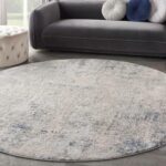 Nourison tappeto Rustic Textures RUS07 IVGRB IVORY GREY BLUE 8XRND 099446836175 interior 1