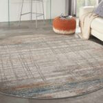 Nourison tappeto Rustic Textures RUS12 GRYMT GREY MULTICOLOR 8XRND 099446836069 interior 1