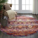 Nourison tappeto Vintage Kashan VKA03 RED MULTI 6xRND 099446455567 interior 1 C