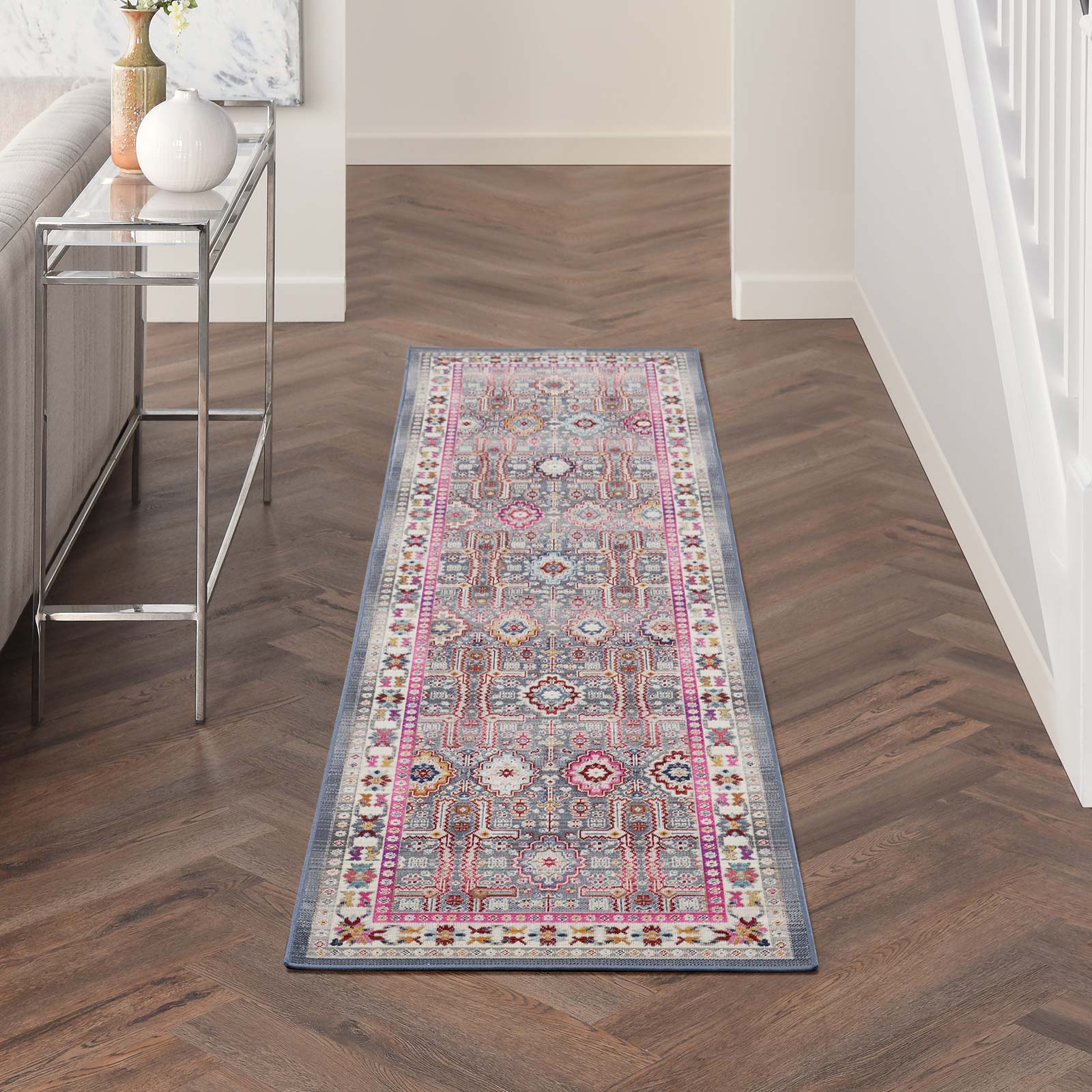 Nourison tappeto Vintage Kashan VKA05 GYMTC GREY MULTICOLOR 2x8 099446811813 interior