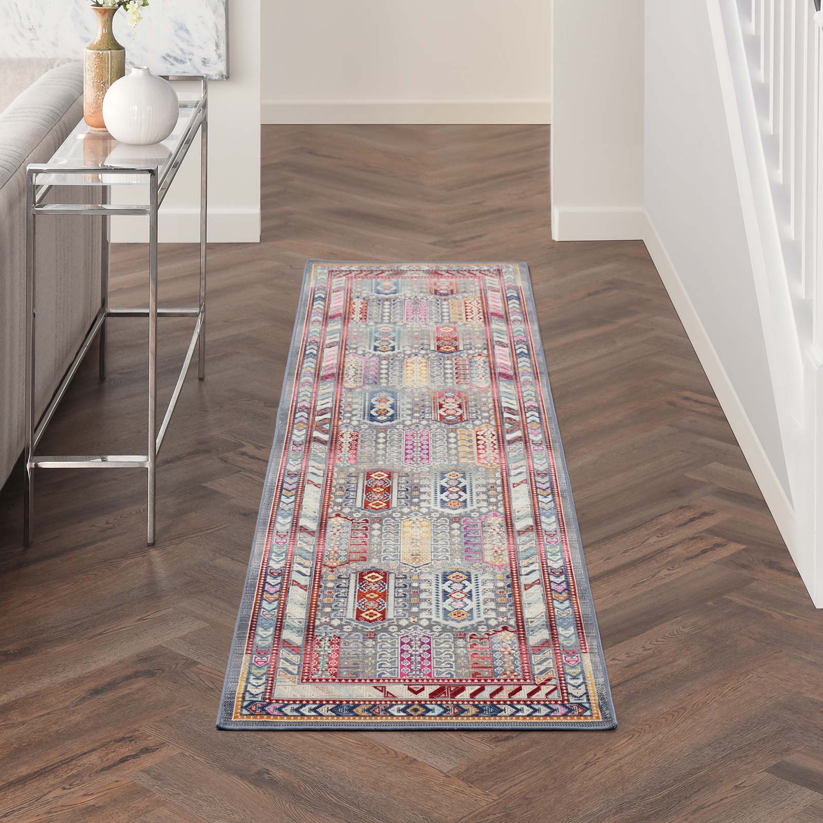 Nourison tappeto Vintage Kashan VKA06 GYMTC GREY MULTICOLOR 2x8 099446811929 interior
