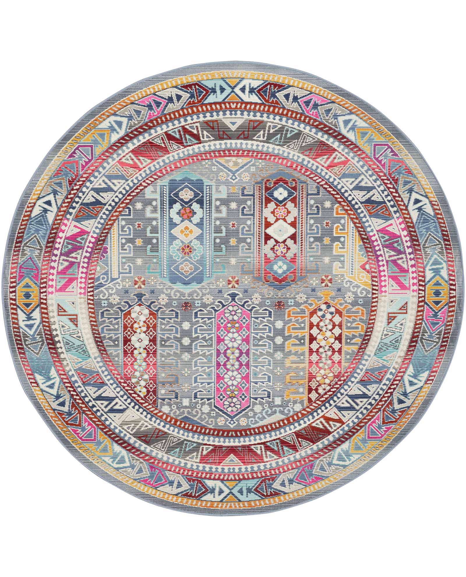 Nourison tappeto Vintage Kashan VKA06 GYMTC GREY MULTICOLOR 6xRND 099446811981