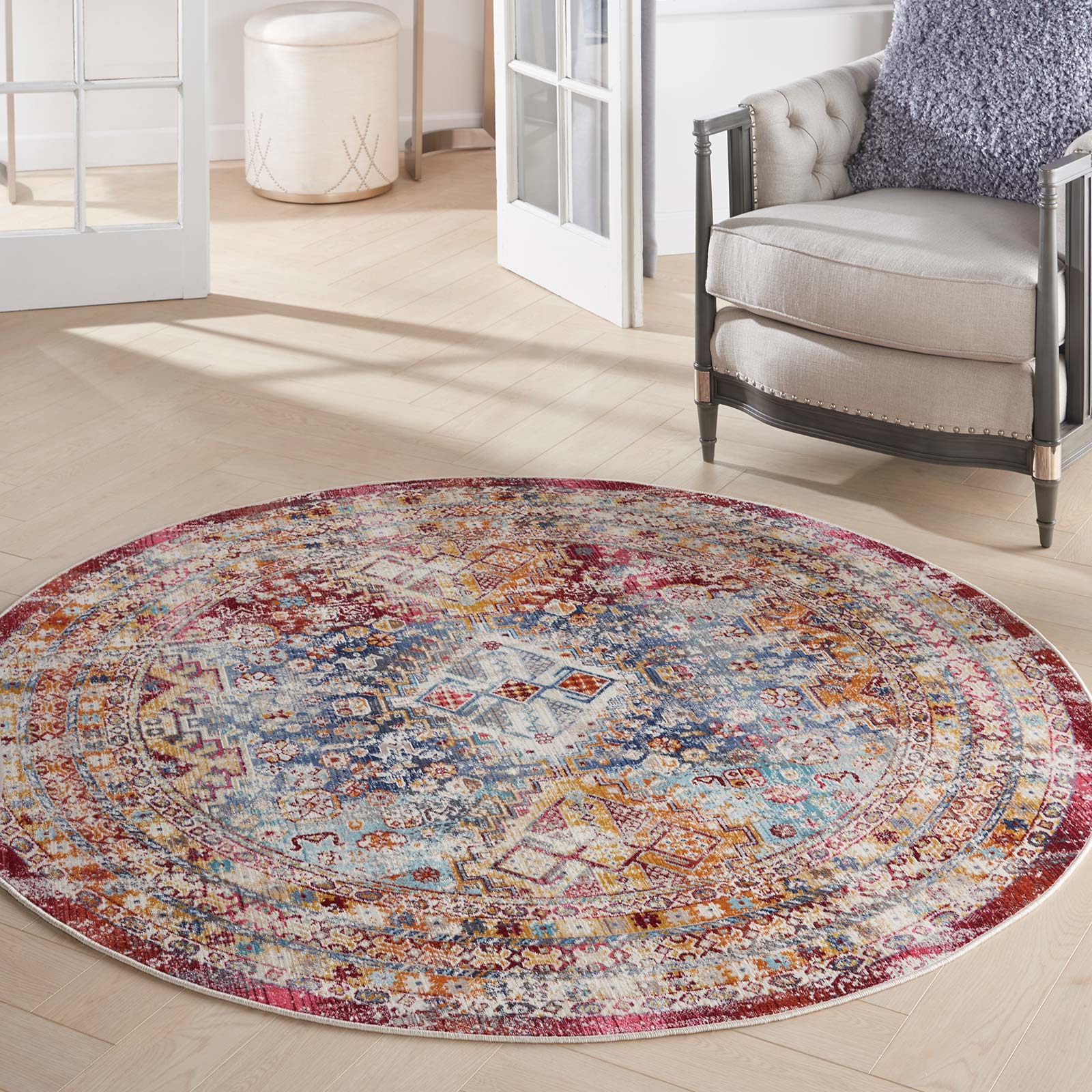 Nourison tappeto Vintage Kashan VKA09 MULTI MULTICOLOR 6XRND 099446852458 interior 1