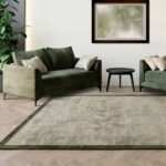 Asiatic tappeto Blade Border 05 Sage Olive interior square