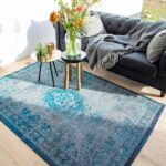 Louis De Poortere 8255 Fading World Medallion Grey Turquoise interior 5 2025